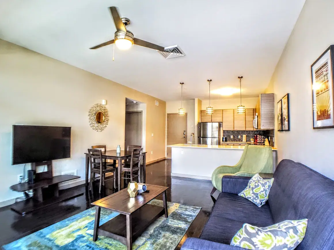 Furnished unit with all utilities and parking included in one weekly rate